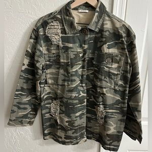 JODIFL Camouflage Long Sleeve Jacket Size Medium